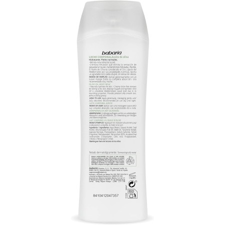 Leche corporal hidratante con aceite de oliva...