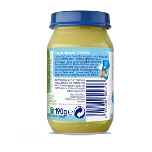 Potito verduras con pescado 190g. Nestlé