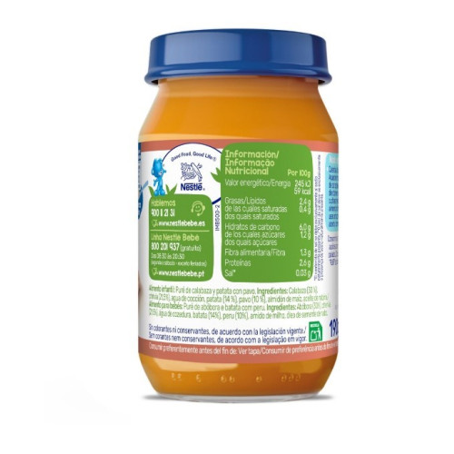 Potito verduritas con pavo 190g. Nestlé