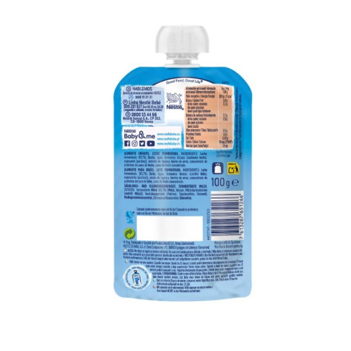 Bolsita Yogolino natural sin azúcar 100g. Nestlé