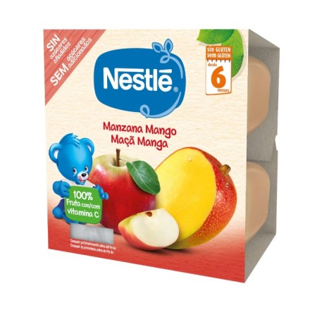 Tarrinas Puré manzana mango (4x100g). Nestlé