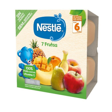 Tarrinas pure 7 frutas ( 4x100g) .Nestlé