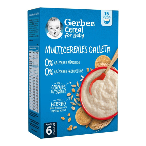 Gerber Papilla Multicereales Galleta 0% 0%, 270g. Nestlé