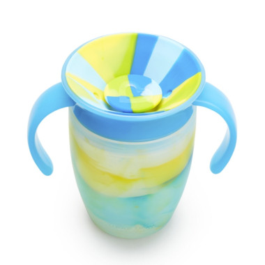 Taza Tropical Antigoteo Miracle 360º con Asas Munchkin 200ml – Vaso Bebé Sin Derrames Diseño Tropical