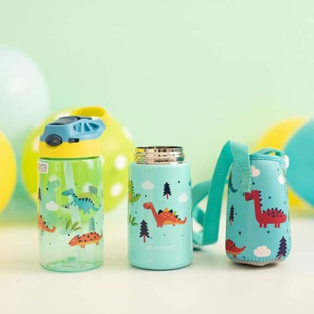 Set de botellas Tritán y Acero con funda. Olmitos
