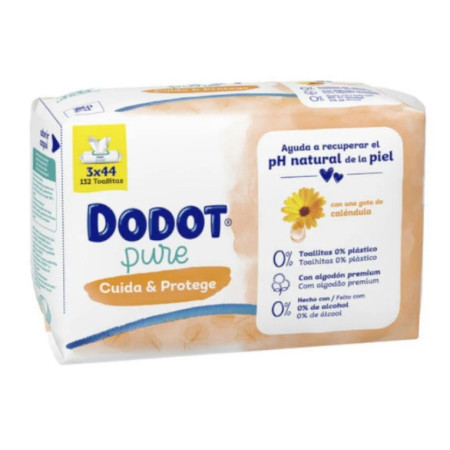 Toallitas Dodot Pure Cuida & Protege Caléndula (3x44) 132 uds.