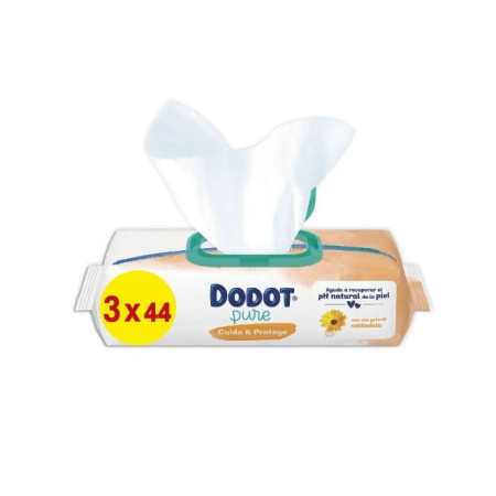 Toallitas Dodot Pure Cuida & Protege Caléndula (3x44) 132 uds.