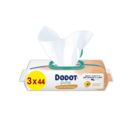 Toallitas Dodot Pure Cuida & Protege Caléndula (3x44) 132 uds.
