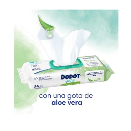 Toallitas Dodot Pure Cuida & Protege Aloe vera (3x46) 138 uds.