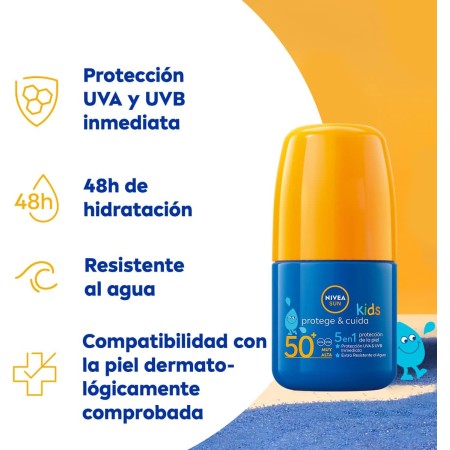 Protección solar Roll On Infantil SPF 50+...