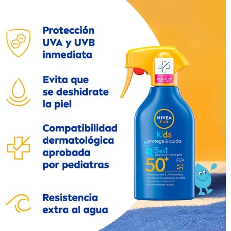 Leche solar infantil SPF 50+ SUN KIDS pistola...