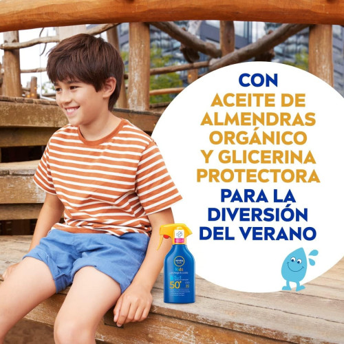 Leche solar infantil SPF 50+ SUN KIDS pistola (270ml). Nivea