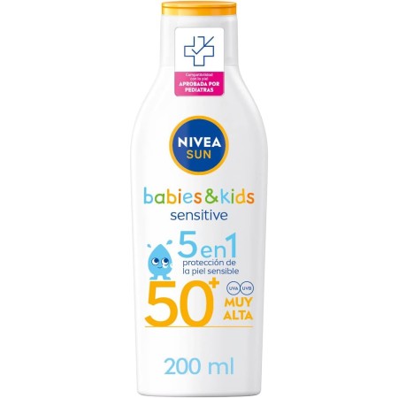 Leche solar infantil piel sensible SPF 50+...