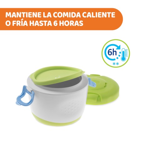 Set termo porta papillas con cuchara . Chicco