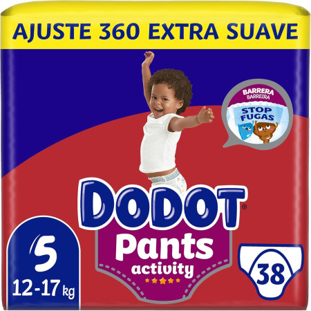 Dodot Activity Pants Talla 5 (12 - 17 kg) 40 Uds. - Mas Pañales