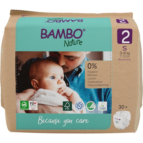 Pañales BAMBO NATURE Talla 2 (30 uds)