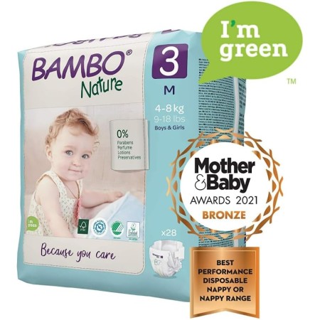 Pañales BAMBO NATURE Talla 3 (28uds)