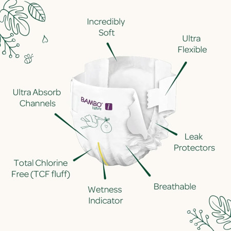 Pañales BAMBO NATURE Talla 4 ( 20 uds)