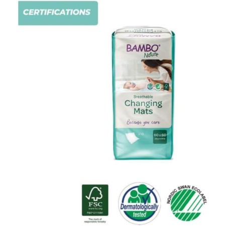 Cambiadores Bambo Nature 60x60 (10 uds)