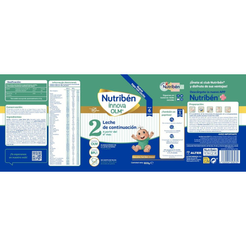 Leche Innova OLM 2-Leche de Continuación.  Nutribén