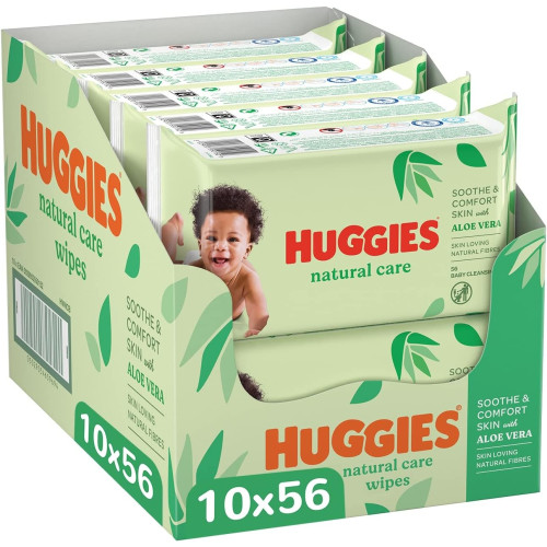 Toallitas con Aloe Vera ,Natural Care (10 x56) uds. Huggies