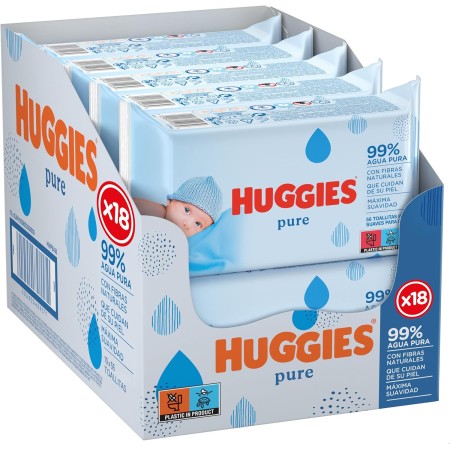 Toallitas Pure 99% agua (18 pack de 56) . Huggies