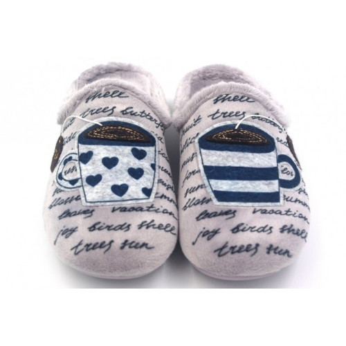Zapatillas de casa “Suatex”. Garzón (Gris Perla)