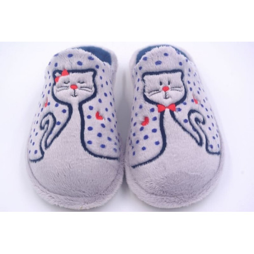 Zapatillas de casa “Montlis”.  Garzón (Gris Perla-Marino)