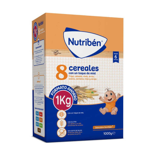 Papilla 8 Cereales con Miel. Nutribén