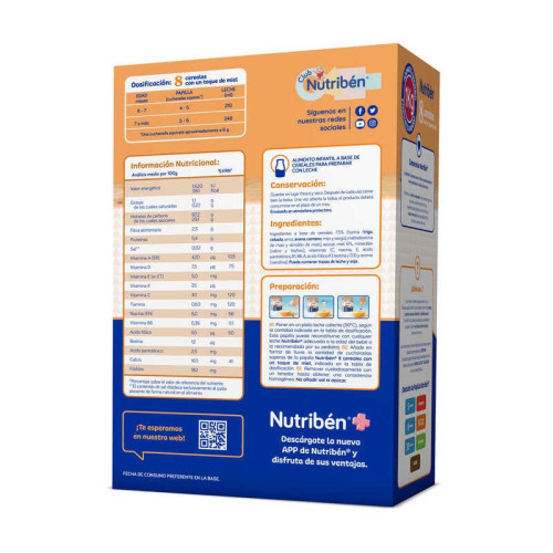 Papilla 8 Cereales con Miel. Nutribén
