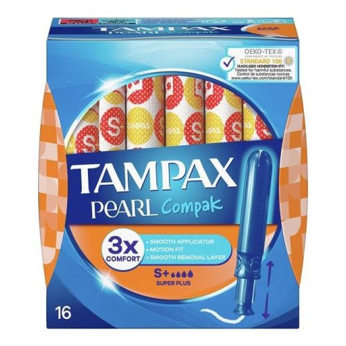 Tampax Compak Pearl Súper (16 Uds.)