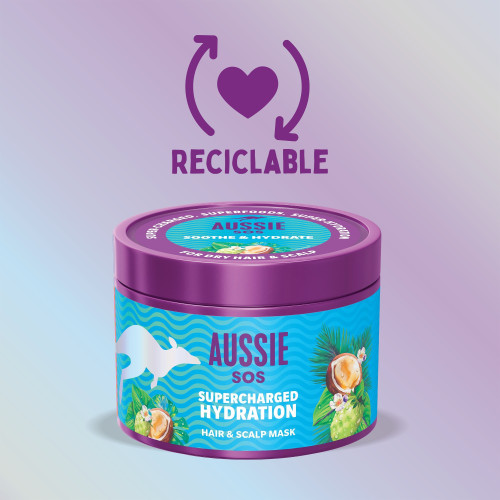 Mascarilla supercharged hydration 500ml. Aussie