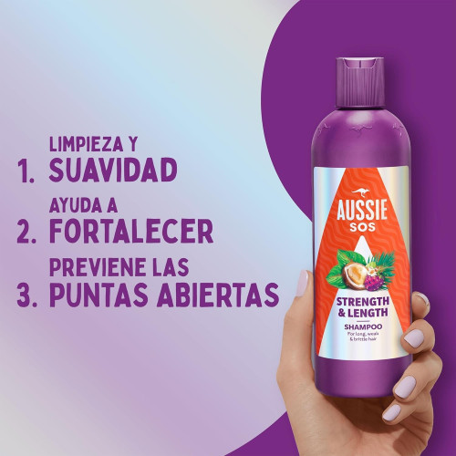 Aussie SOS Champú Strength & Length 300ml | Fuerza y Largo