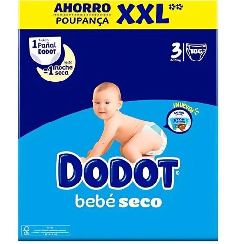 Pañales Dodot Talla 3 Bebé-Seco【 OFERTA 】Paquetes de 66 Uds.