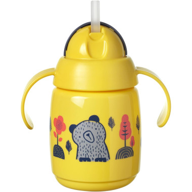 Vaso aprendizaje con pajita Tommee Tippee 300 ml antiderrame | Vaso bebé INTELLIVALVE