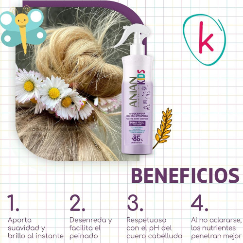 Acondicionador Bifásico Peina Fácil 400 ml. Anian Kids | Más Pañales