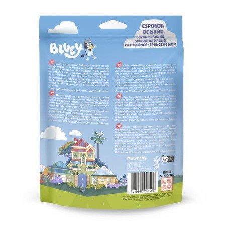 Bluey Esponja infantil Baño. Suavipiel