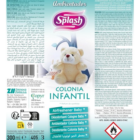 Ambientador Spalsh Colonia Infantil 300ml