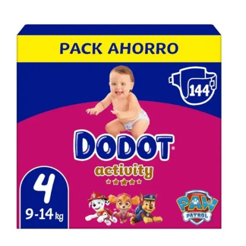 Dodot Box Activity Talla 4 (144Uds) (9-14 kg)