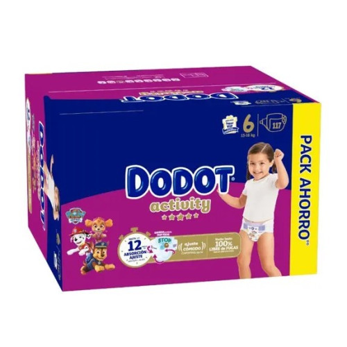 Dodot Box Activity extra Talla 6 (117 Uds) (+13kg)