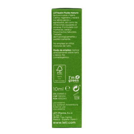 LETIbalm Fluido Nature 10ml |Más Pañales