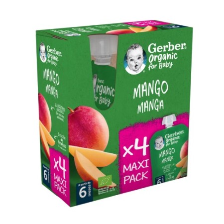 Pack de 4 bolsitas mango (4x90g). Gerber