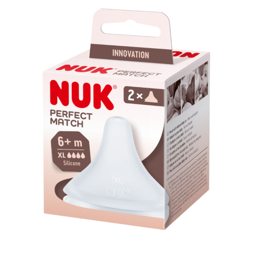 Tetina NUK Perfect Match silicona 6m+ pack 2  universal anticólicos