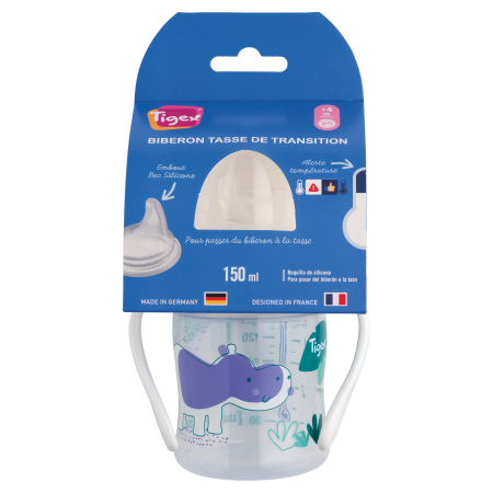 Biberón Entrena 150ml Silicona "Hipo" Temp...