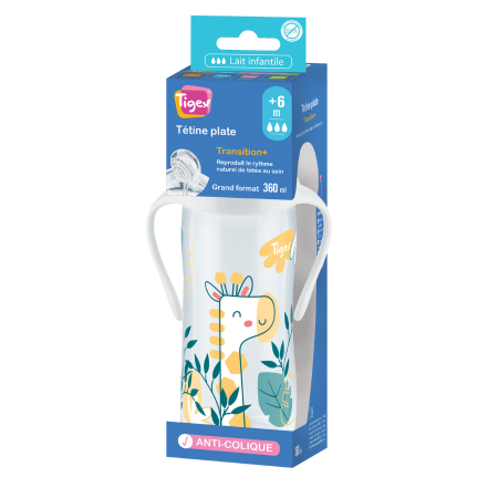 Biberón 360 ml Transition+ 6m+ Silicona...