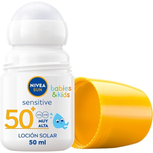 Protección solar Roll On Babies&kids sensitive SPF 50+ (50ml). Nivea