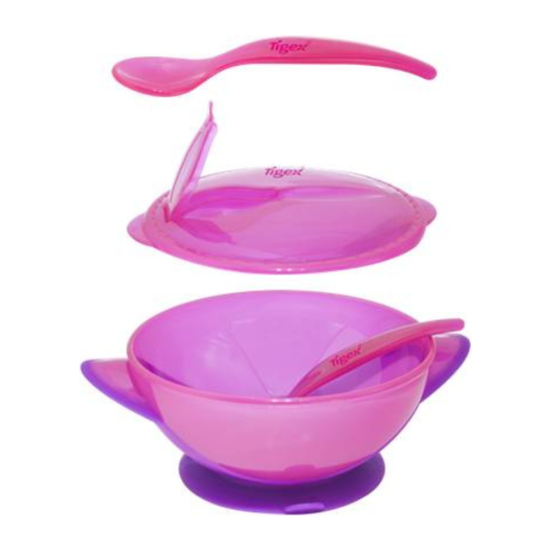 Bol Ventosa Tigex Colors 6m+ Azul y Rosa | Más pañales