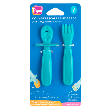 Set de cubiertos de aprendizaje 6m+ (tenedor +...