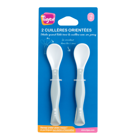 Set de 2 Cucharas Orientables Tigex 6m+| Más pañales