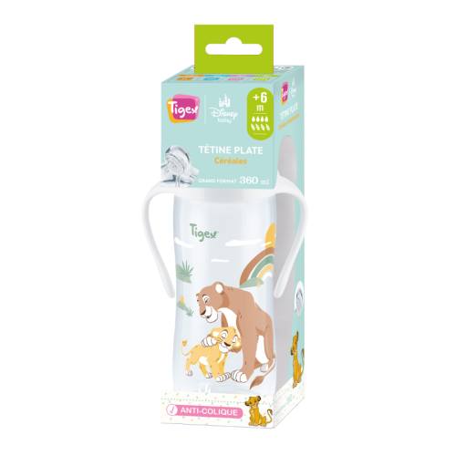 Biberón Tigex Autonomy+ 360ml Simba con asas y tetina XL | Más Pañales